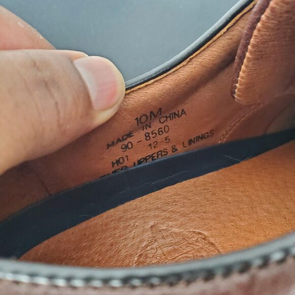 Dockers Shoes Mens Size 10 Brown Cap Toe Leather Derby Oxford Lug Sole 90-8560 - Picture 2 of 10